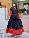 Black Colour Rayon Print Gown Collection Wholesale Online Aaradhna 2032